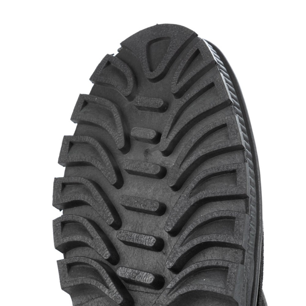 Дутики черные из искусственной кожи и меха на ПВХ подошве цвет чёрный