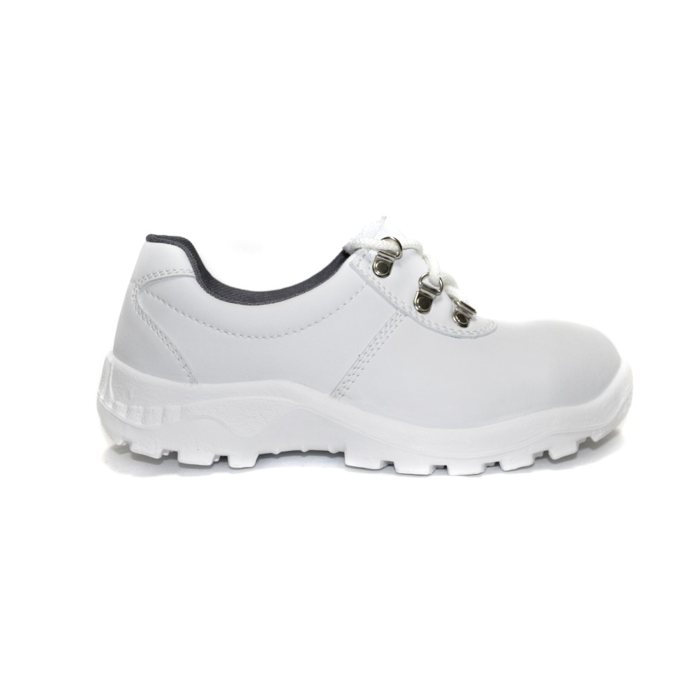 Полуботинки из иск. кожи рабочие на шнурках с термопластичным подноском цвет белый