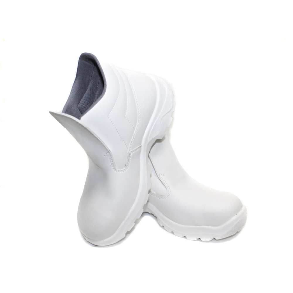 Ботинки из иск. кожи рабочие с термопластичным подноском цвет белый