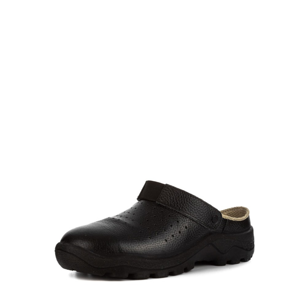 Полуботинки из иск. кожи типа Сабо с термопластичным подноском цвет чёрный