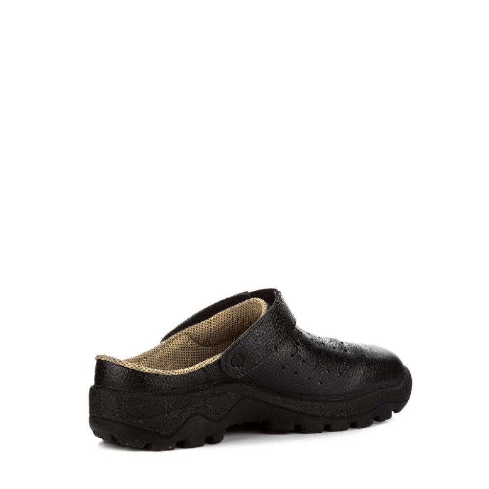 Полуботинки из иск. кожи типа Сабо с термопластичным подноском цвет чёрный