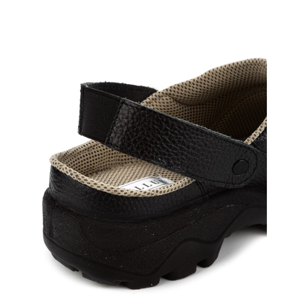 Полуботинки из иск. кожи типа Сабо с термопластичным подноском цвет чёрный