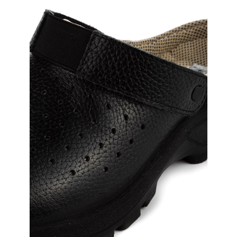 Полуботинки из иск. кожи типа Сабо с термопластичным подноском цвет чёрный