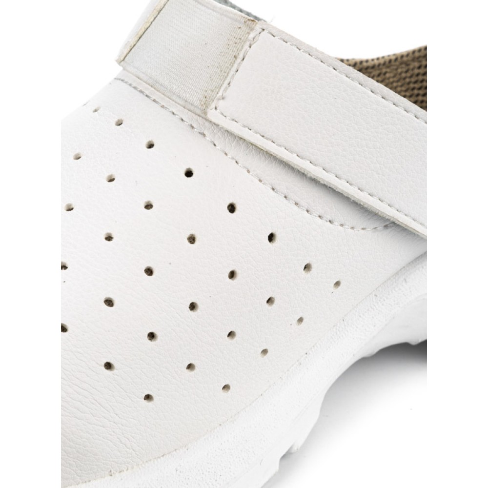 Полуботинки из иск. кожи типа Сабо с термопластичным подноском цвет белый