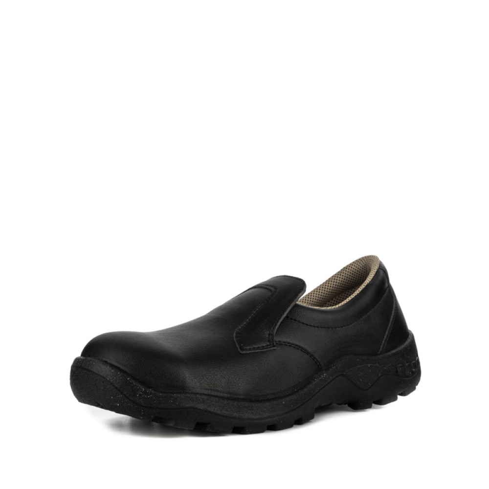 Полуботинки рабочие из иск. кожи с защитным металлическим подноском цвет чёрный