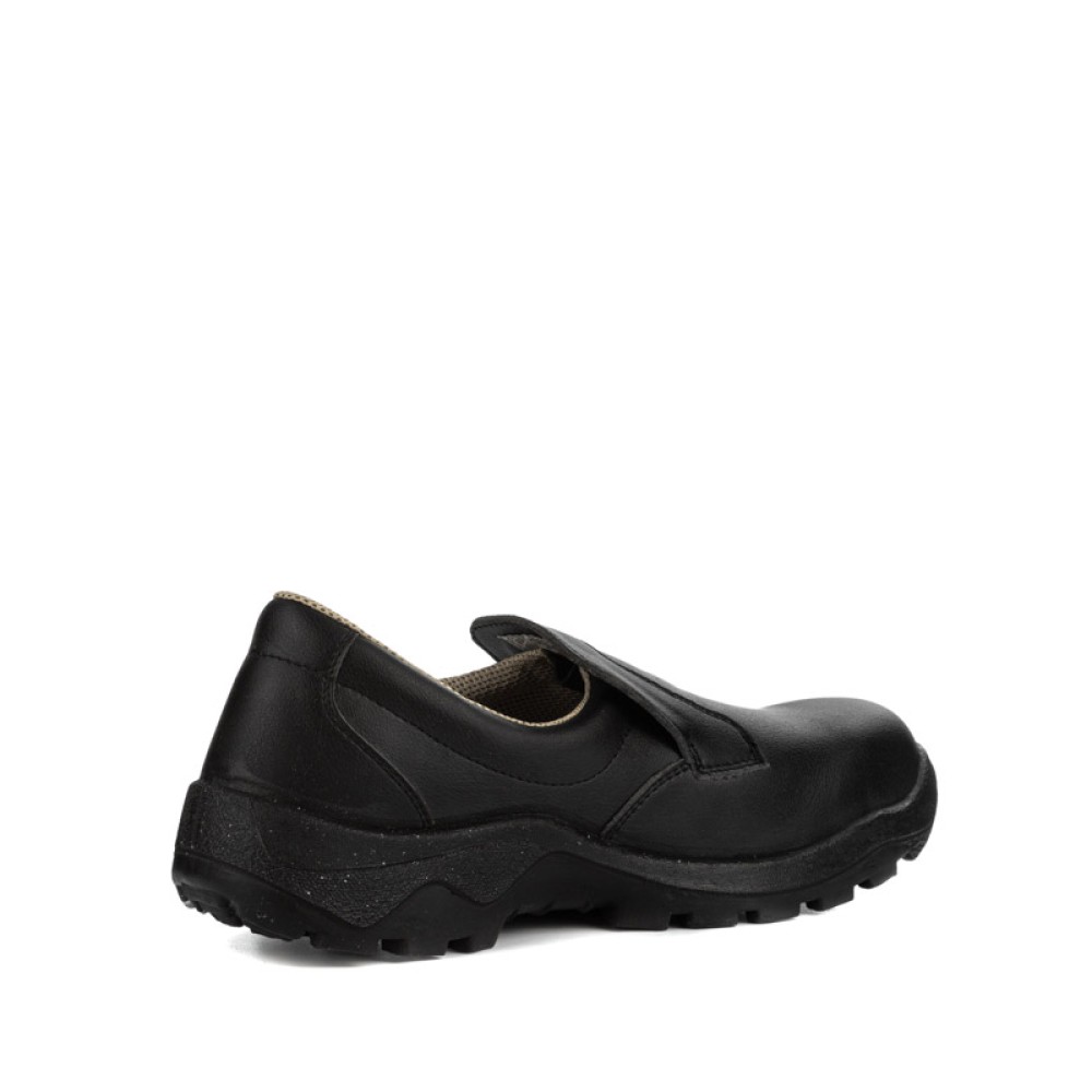 Полуботинки рабочие из иск. кожи с защитным металлическим подноском цвет чёрный