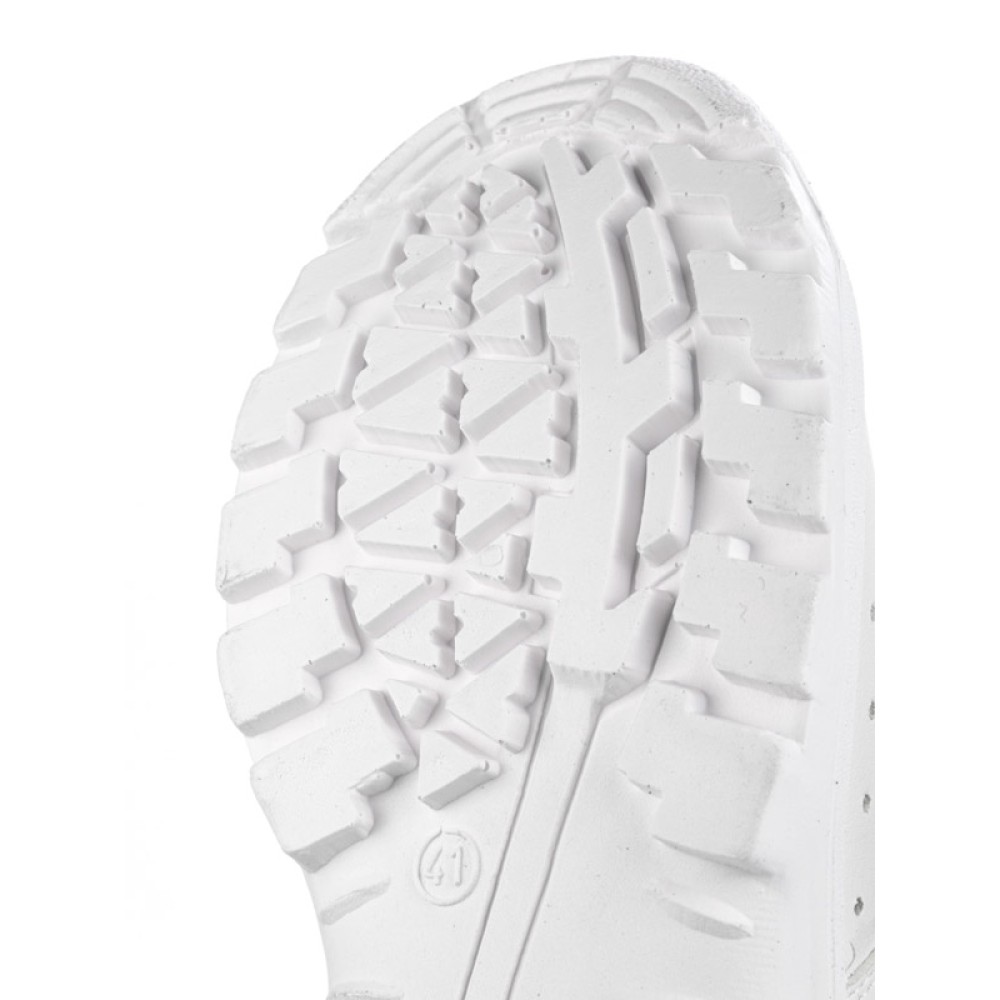 Полуботинки из нат. кожи рабочие на липучке с защитным термопластичным подноском цвет белый