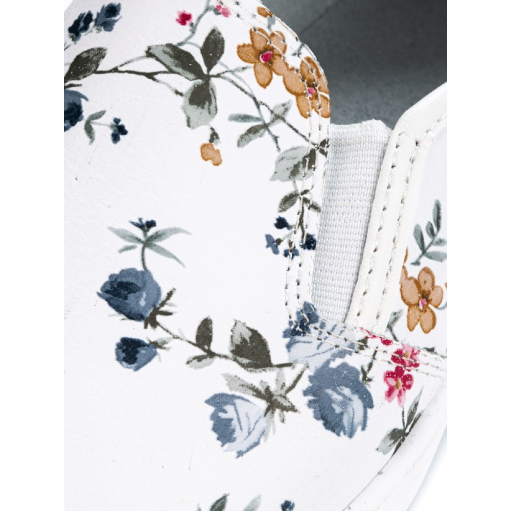 Туфли женские из натуральной кожи с принтом цвет белый