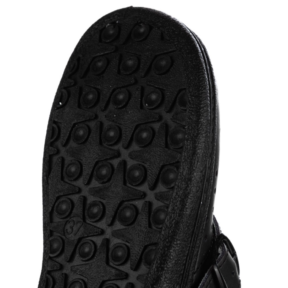 Сабо унисекс из натуральной кожи с мягкой ортопедической пяткой цвет чёрный