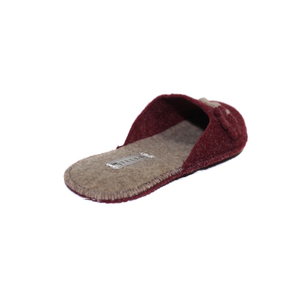 Тапки женские войлочные цвет бордовый
