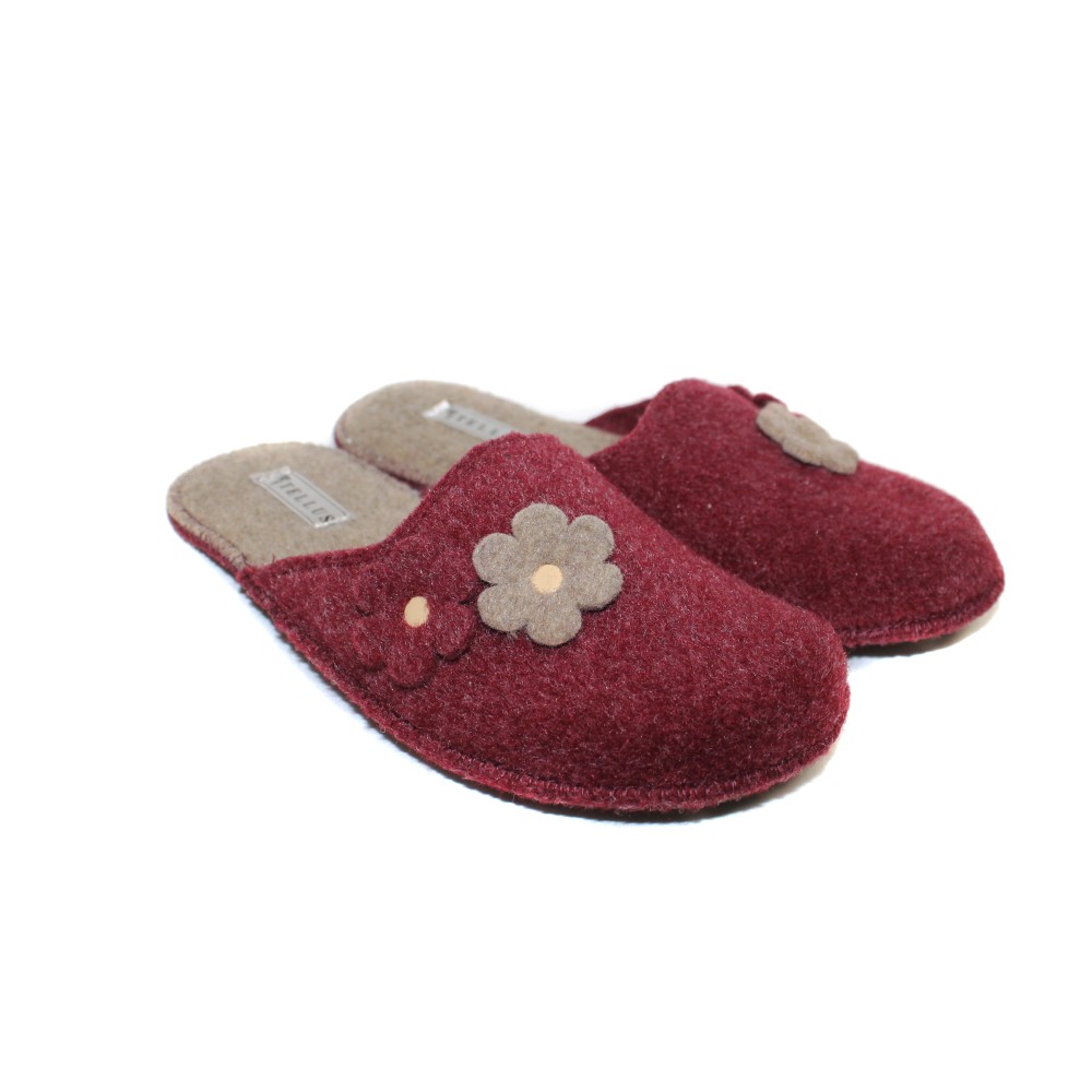 Тапки женские войлочные цвет бордовый