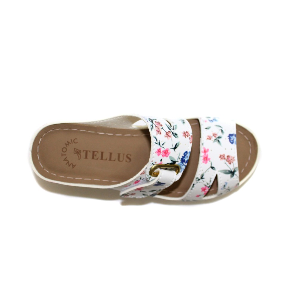 Сабо женские на каждый день из искуссвенного нубука на ремешке с открытым носом и принтом