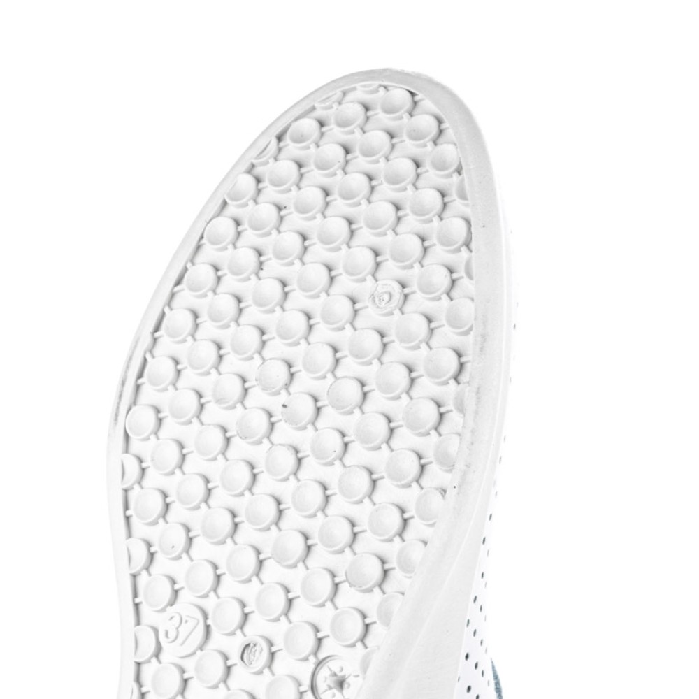 Сабо женские из натуральной кожи с ремешком на высоком подъеме цвет белый