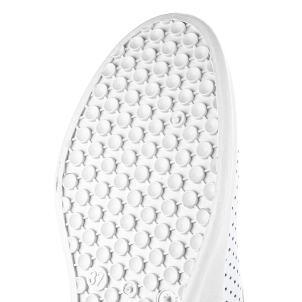 Сабо женские из натуральной кожи на высоком подъеме цвет белый