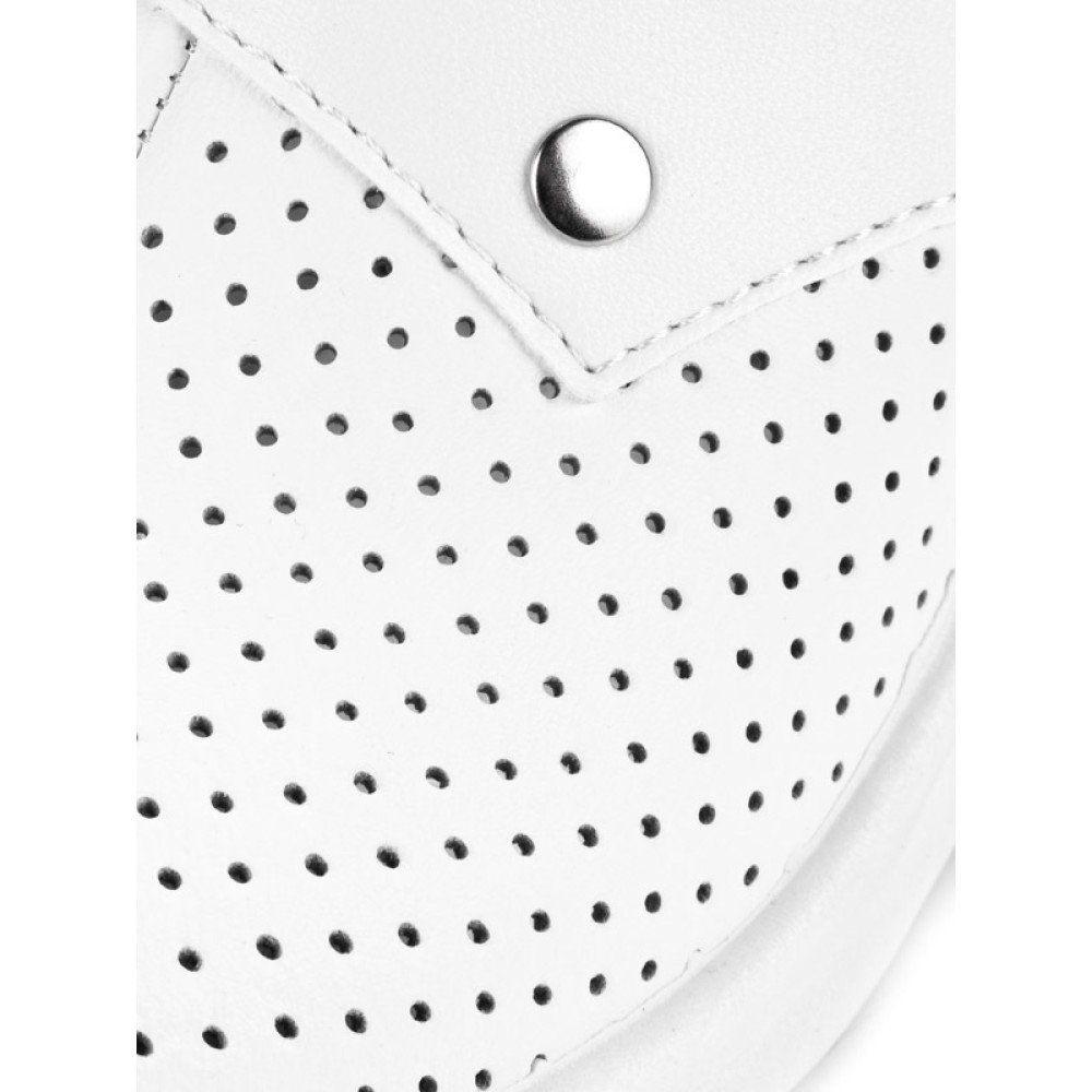 Сабо женские из натуральной кожи на высоком подъеме цвет белый