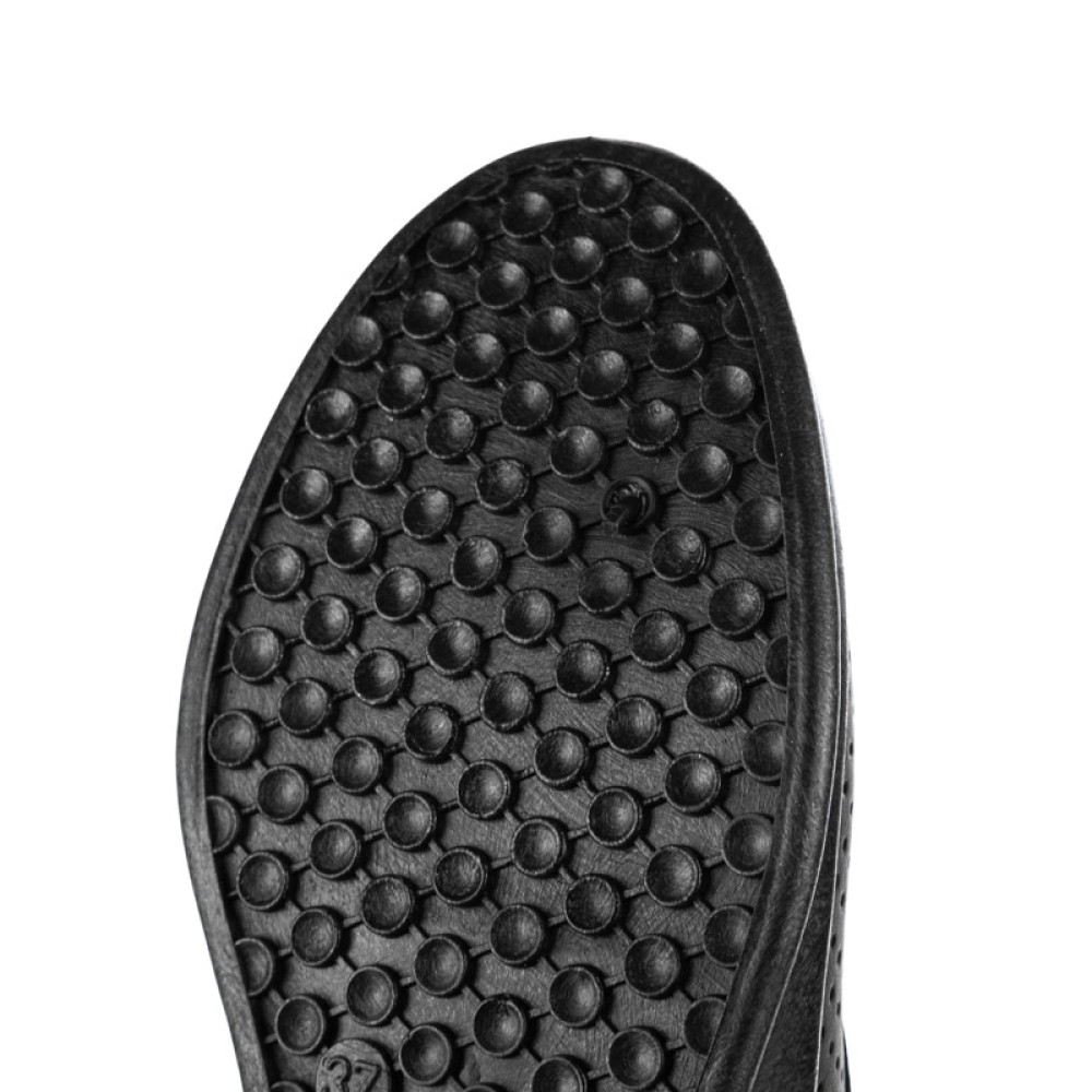 Сабо женские из натуральной кожи на высоком подъеме цвет чёрный