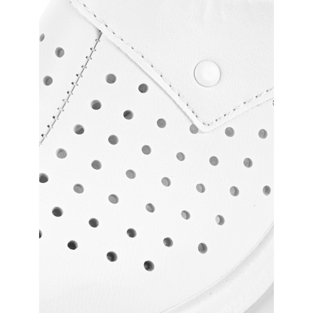 Сабо женские из искусственной кожи на высоком подъеме цвет белый