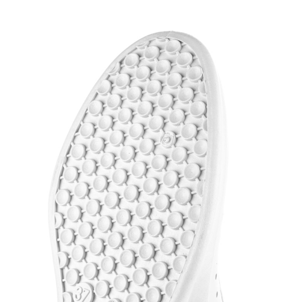 Сабо женские из искусственной кожи на высоком подъеме цвет белый