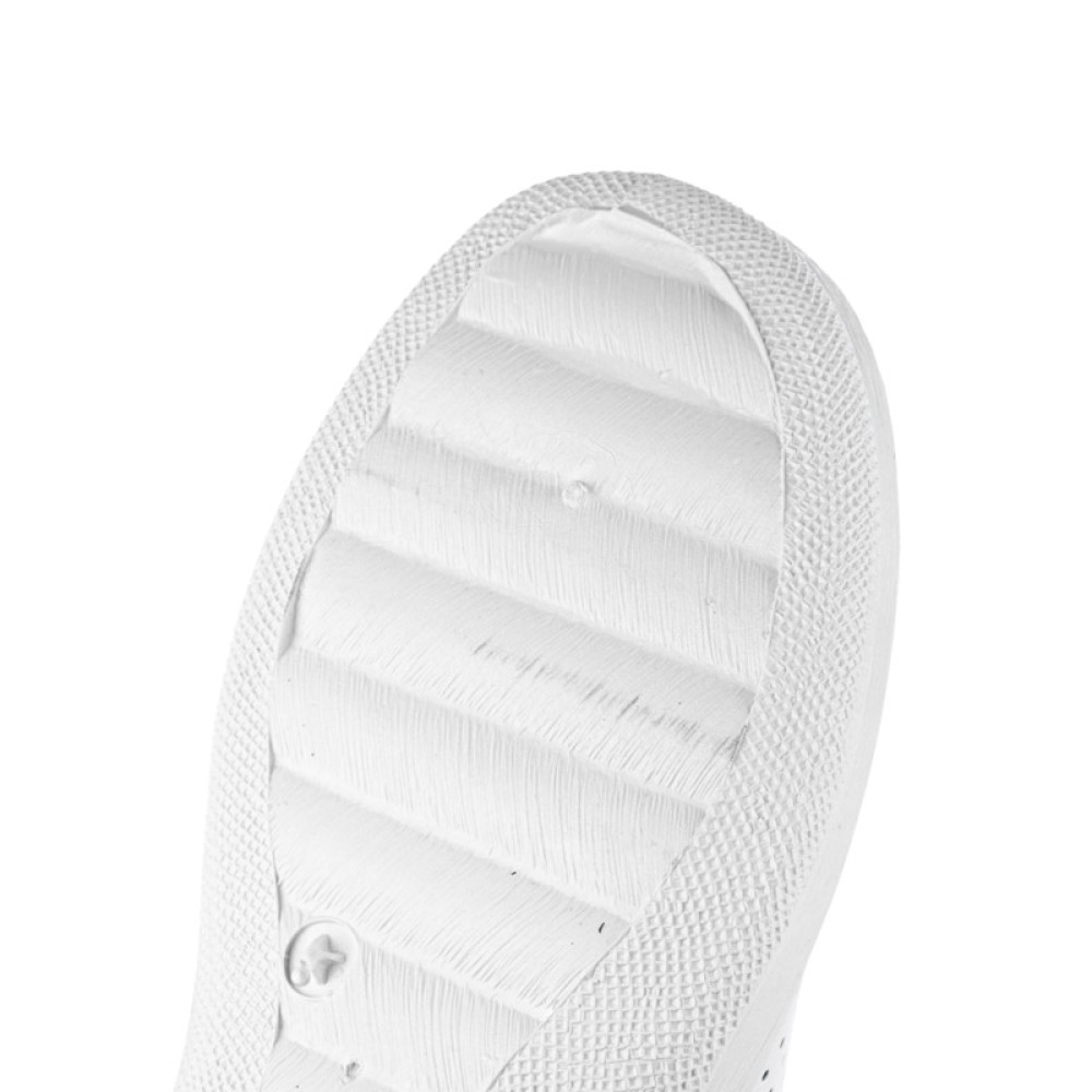 Сабо женские из натуральной кожи на среднем подъеме с подпятником цвет белый