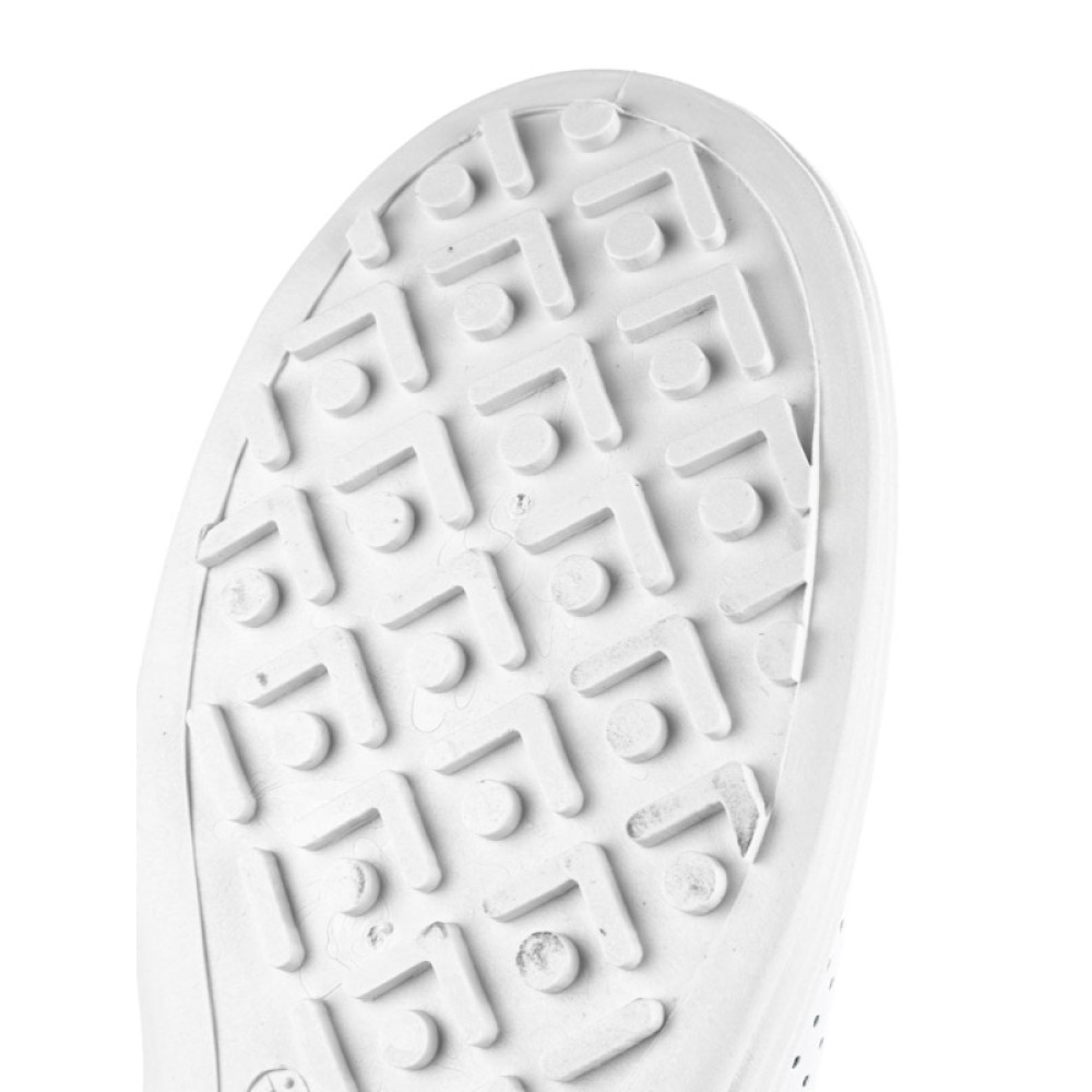 Сабо женские из натуральной кожи с фиксатором ремешка и натуральной стелькой цвет белый