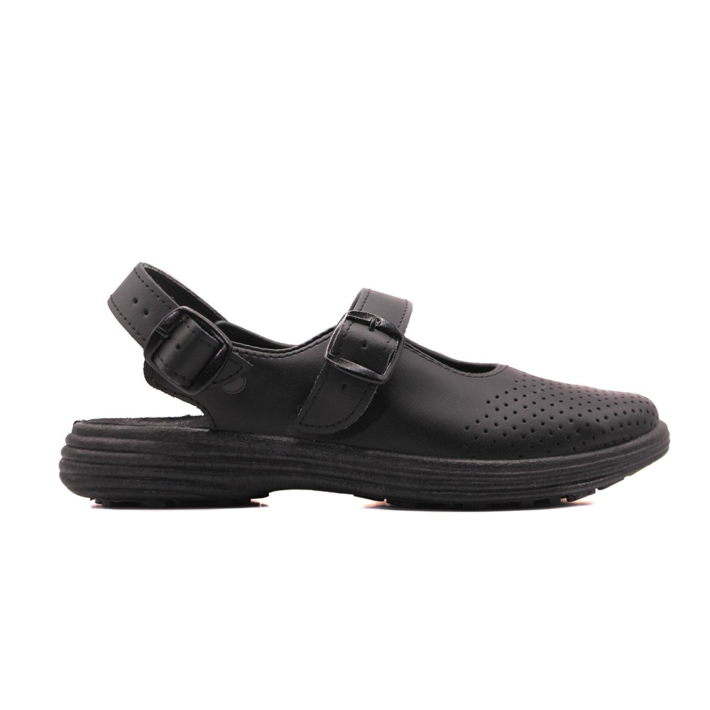 Сандалии сабо женские из натуральной кожи с натуральной стелькой цвет чёрный