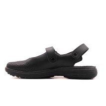 Сандалии сабо женские из натуральной кожи с натуральной стелькой цвет чёрный