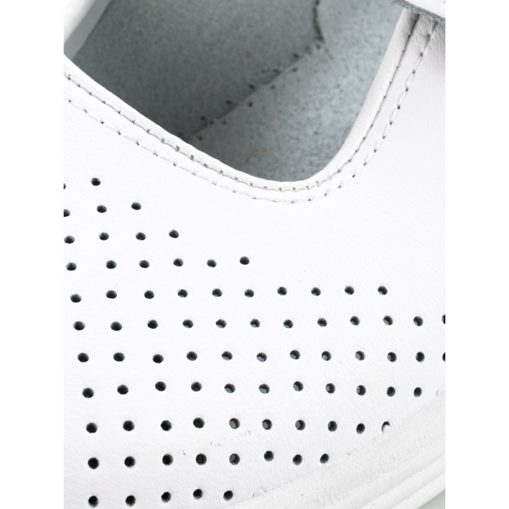 Сандалии сабо женские из натуральной кожи с натуральной стелькой цвет белый