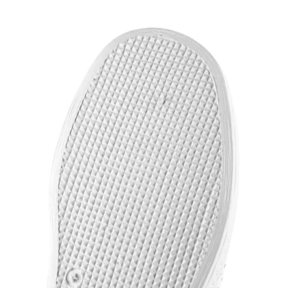 Сабо женские из натуральной кожи на низком подъеме с ремешком и подпятником цвет белый