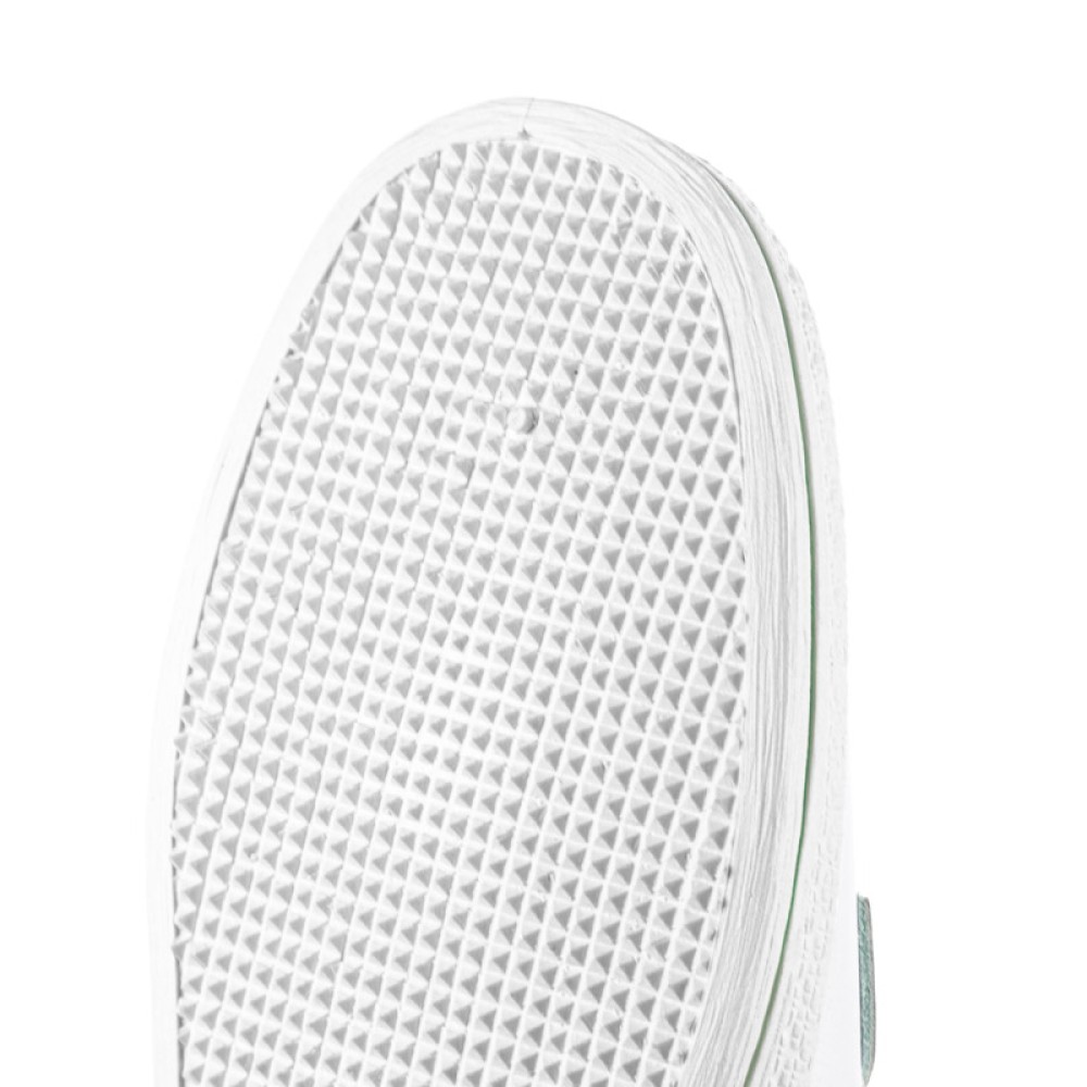 Сабо женские из натуральной кожи с открытым носом и натуральной стелькой цвет белый с зелёным лепестком