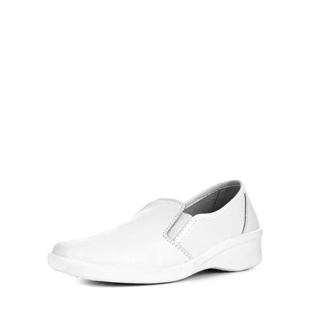 Туфли женские из натуральной кожи бесподкладочные цвет белый