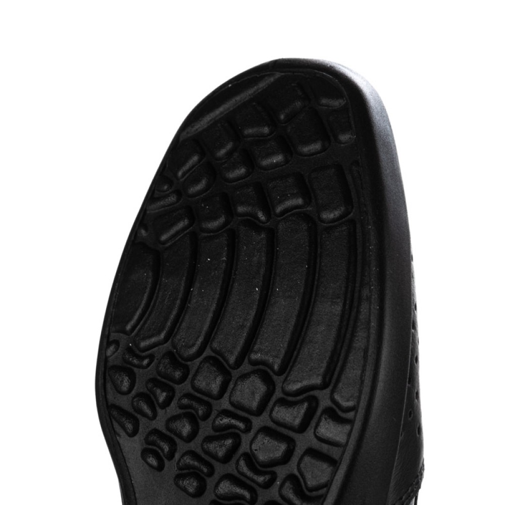 Туфли женские из натуральной кожи бесподкладочные с мелкой перфорацией цвет чёрный