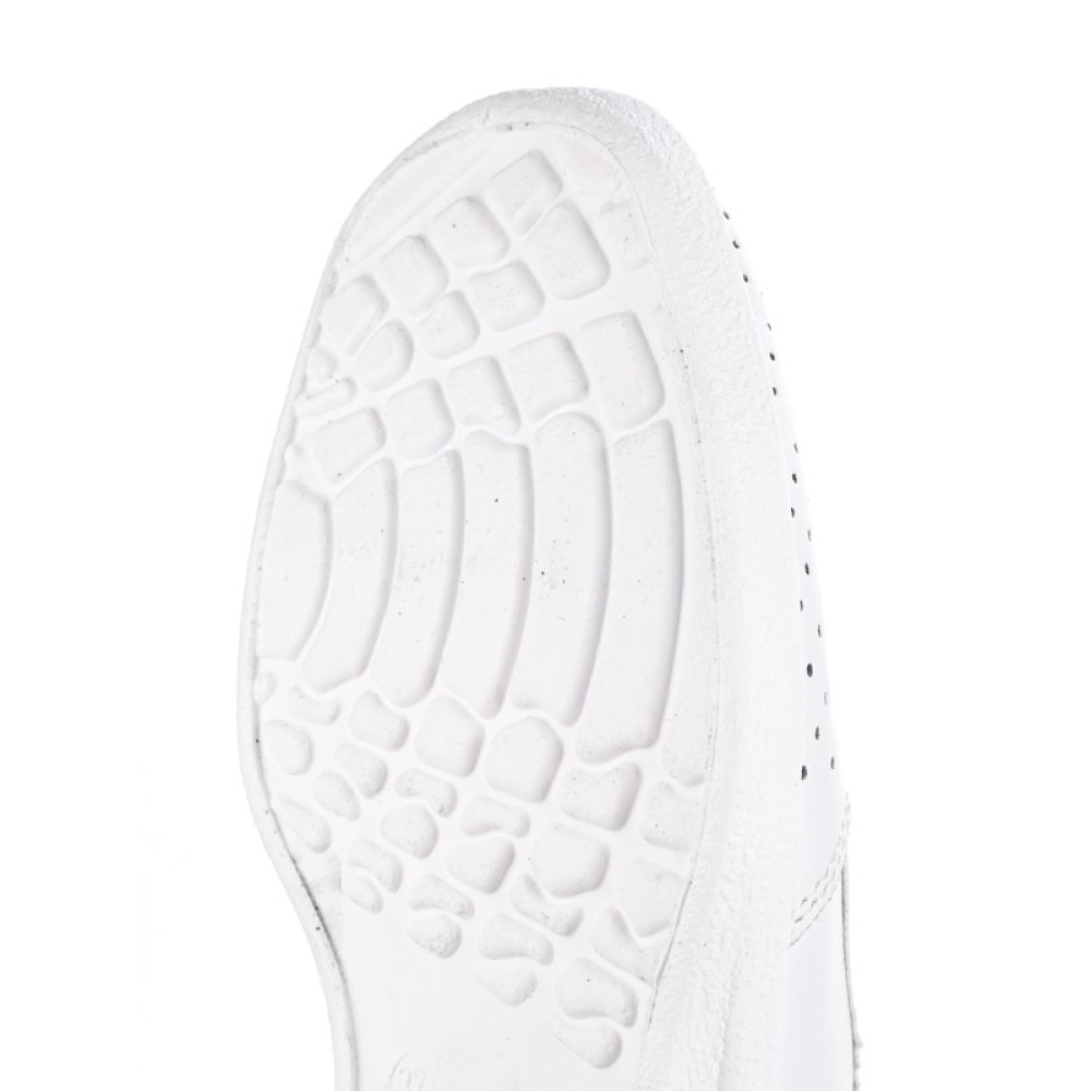 Туфли женские из натуральной кожи бесподкладочные с мелкой перфорацией цвет белый