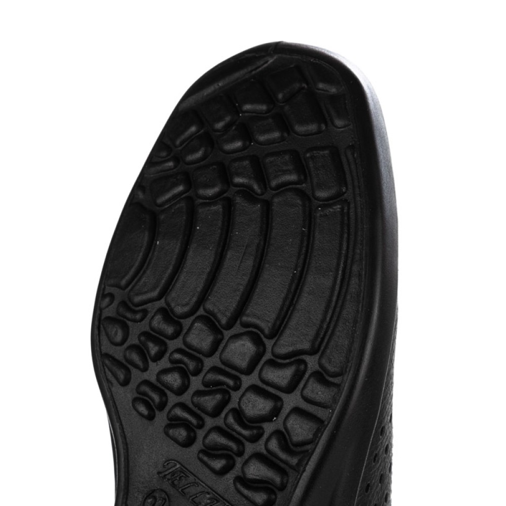 Туфли женские из натуральной кожи с натуральной подкладкой и перфорацией цвет чёрный