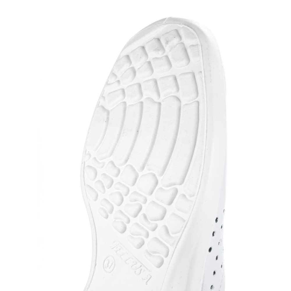 Туфли женские из натуральной кожи с натуральной подкладкой и перфорацией цвет белый