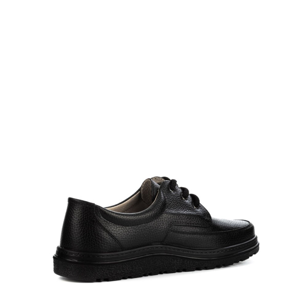 Туфли мужские на шнурках из натуральной кожи с натуральной подкладкой цвет чёрный