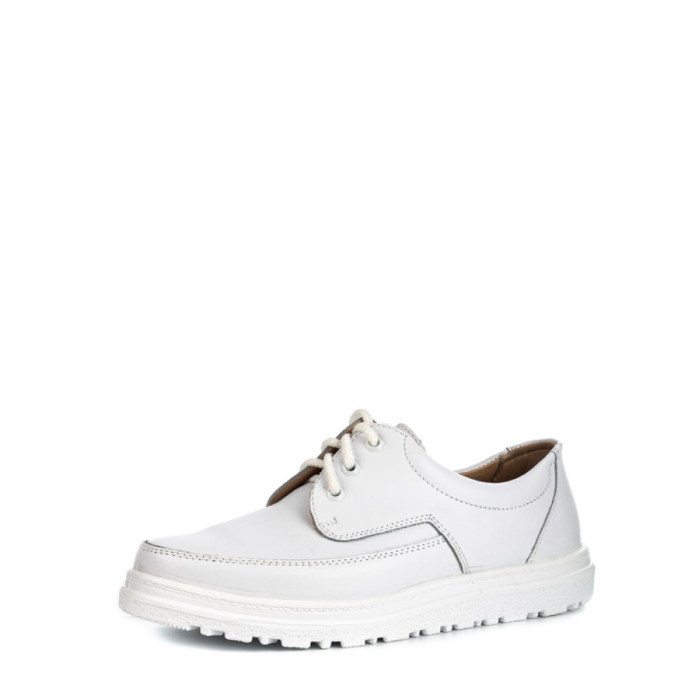 Туфли мужские на шнурках из натуральной кожи с натуральной подкладкой цвет белый