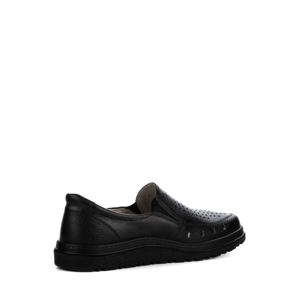 Туфли мужские из натуральной кожи с перфорацией и натуральной подкладкой цвет чёрный