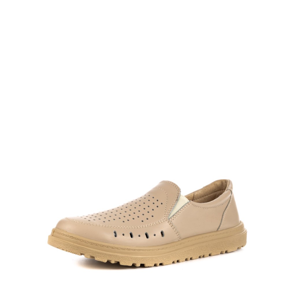 Туфли мужские из натуральной кожи с перфорацией и натуральной подкладкой цвет бежевый