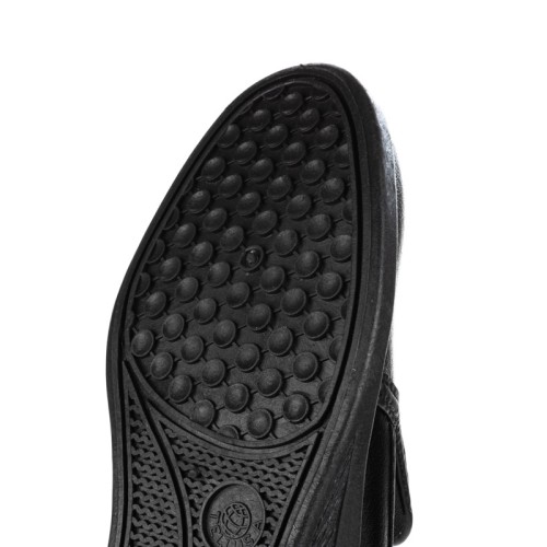 Туфли женские из натуральной кожи на ПВХ подошве цвет чёрный