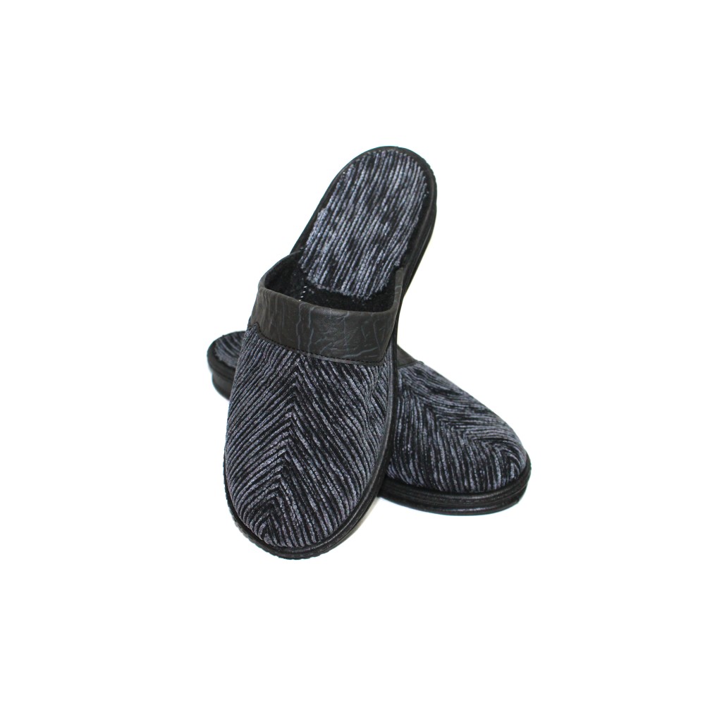 Тапки мужские из текстиля на пвх подошве цвет серый