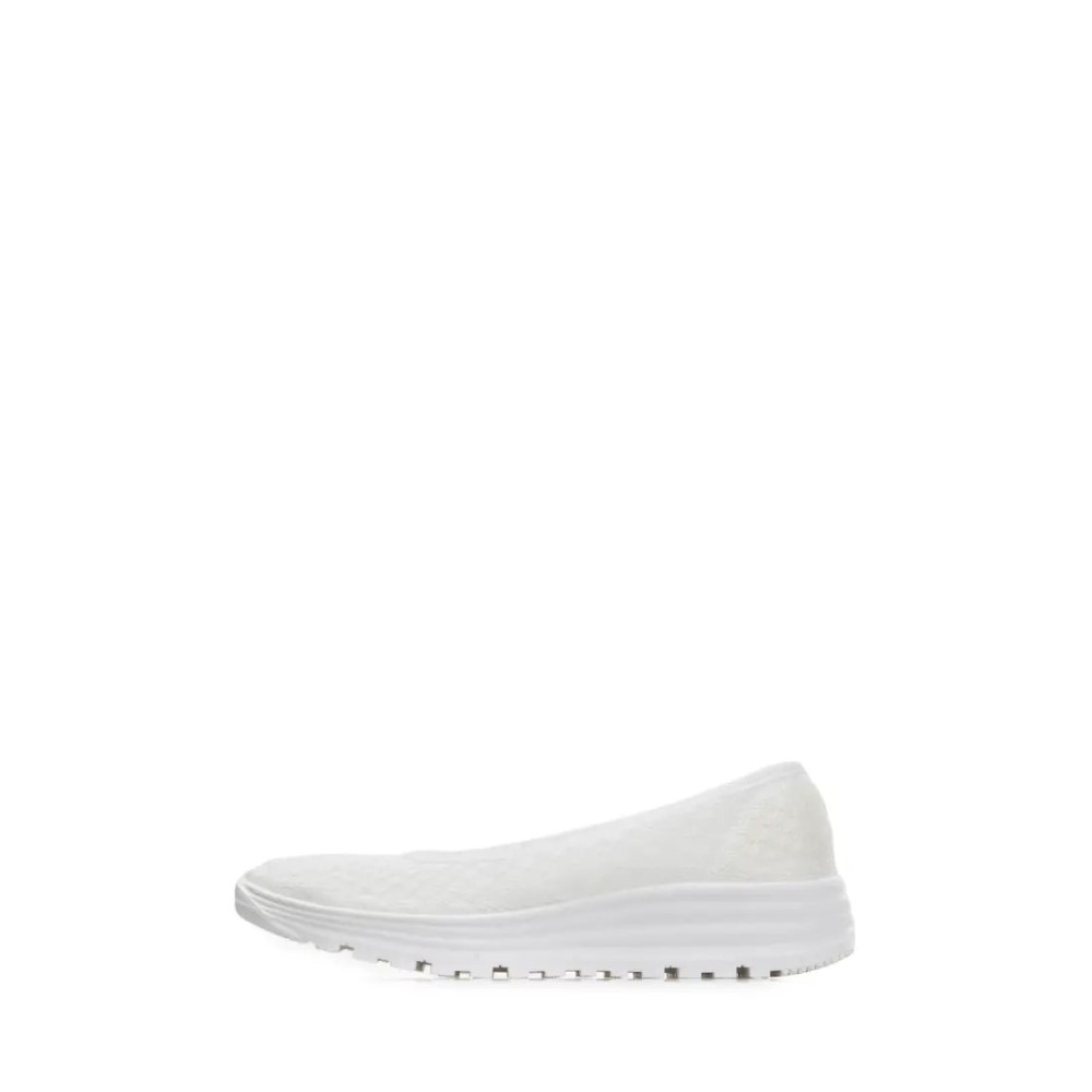 Балетки женские из текстиля с натуральной подкладкой на ПУ подошве цвет белый