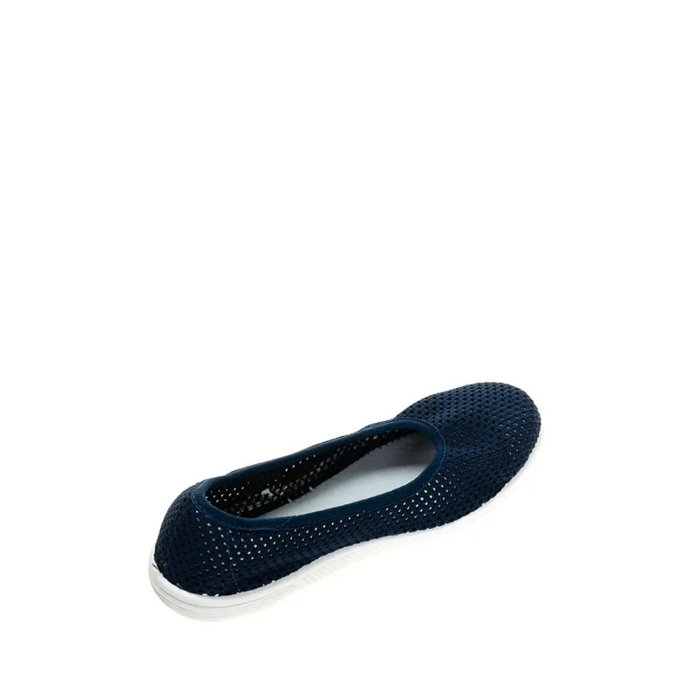 Балетки женские из текстиля с натуральной подкладкой цвет тёмно-синий