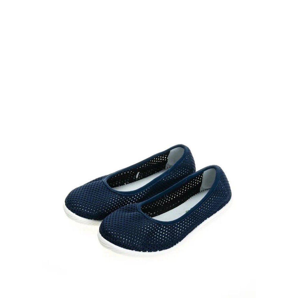 Балетки женские из текстиля с натуральной подкладкой цвет тёмно-синий