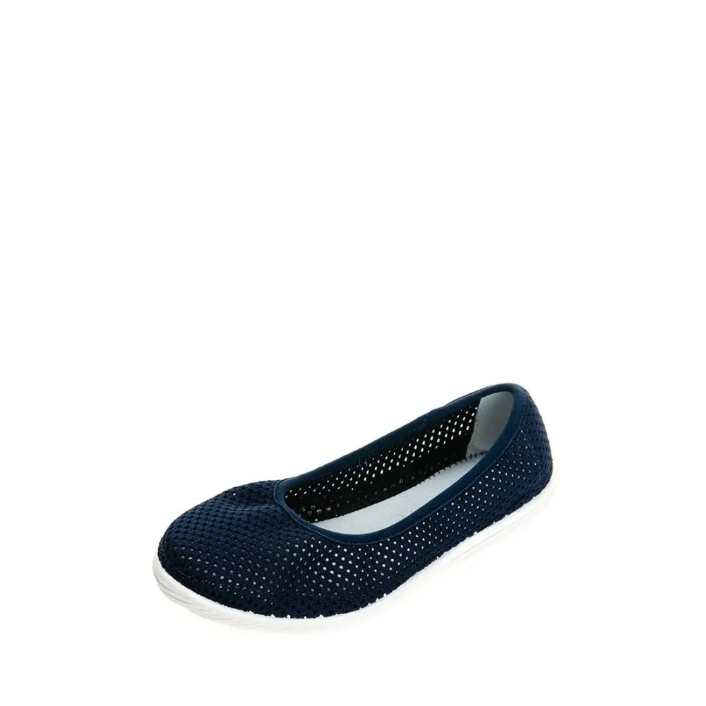 Балетки женские из текстиля с натуральной подкладкой цвет тёмно-синий