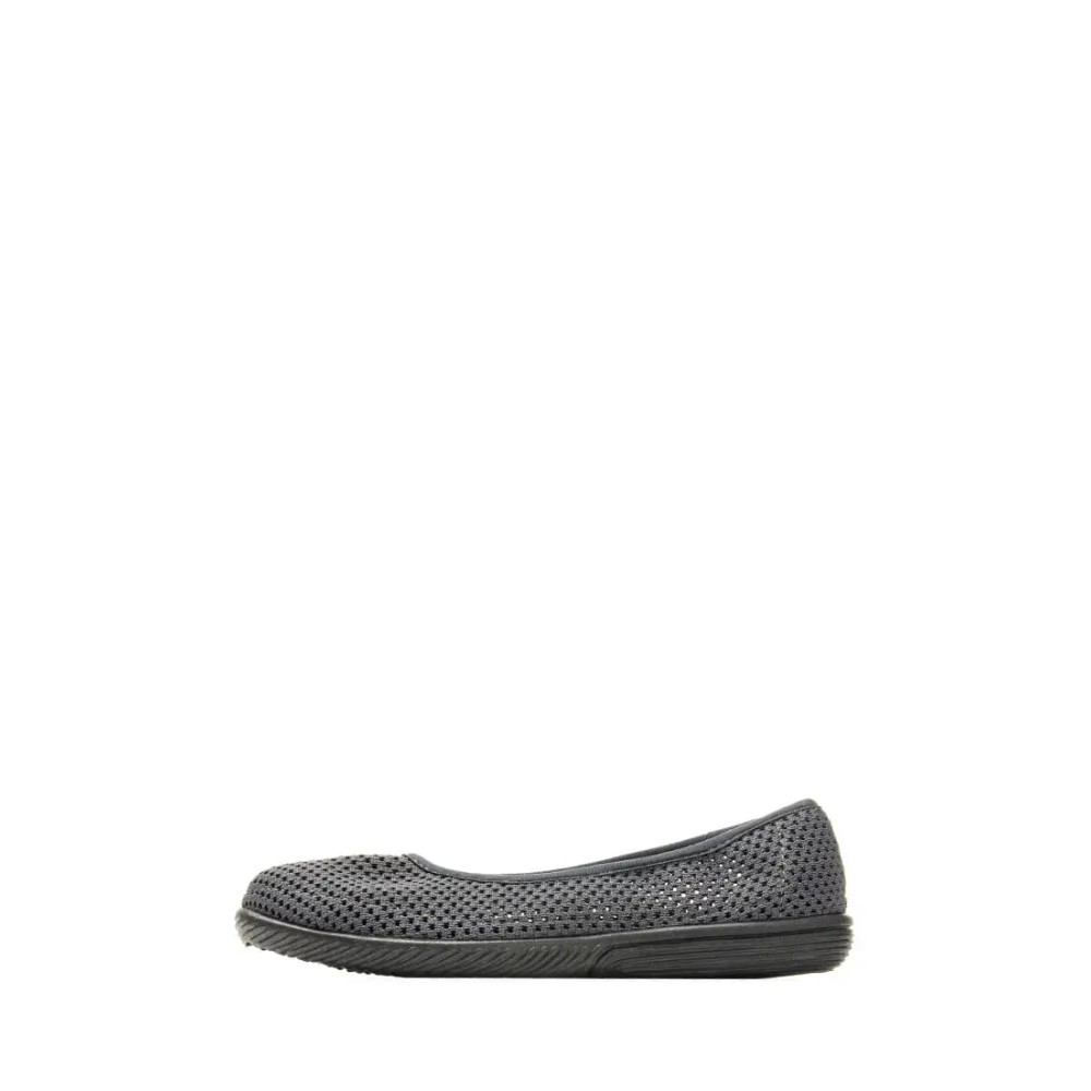 Балетки женские из текстиля с натуральной подкладкой цвет тёмно-серый
