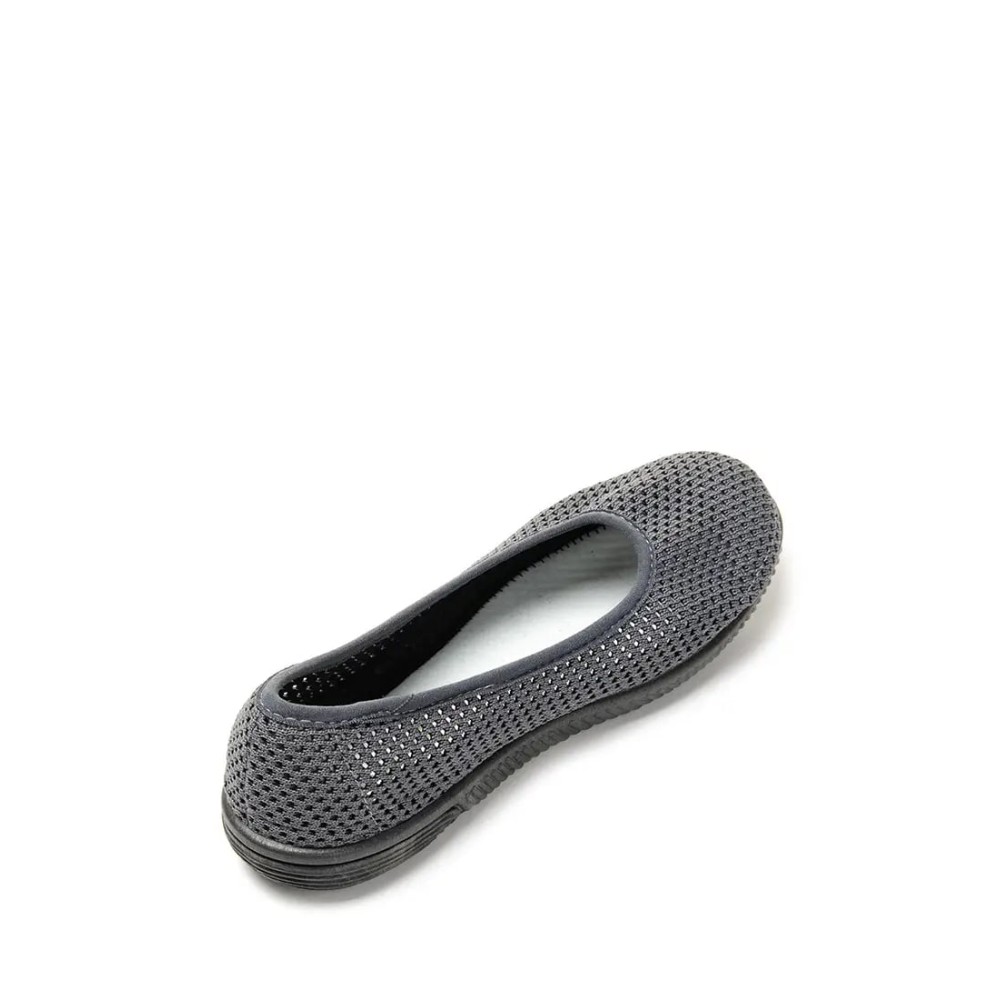 Балетки женские из текстиля с натуральной подкладкой цвет тёмно-серый