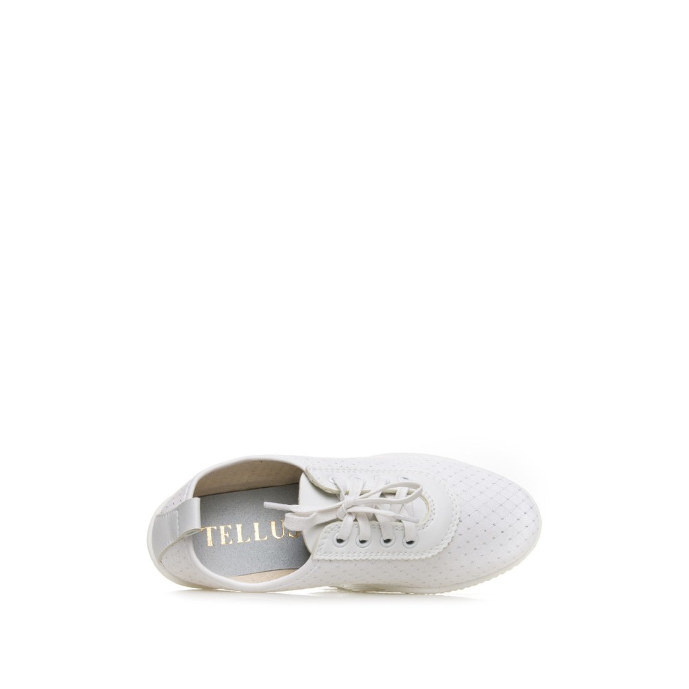 Кеды женские из текстиля с натуральной подкладкой цвет белый