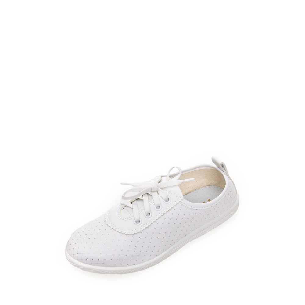 Кеды женские из текстиля с натуральной подкладкой цвет белый