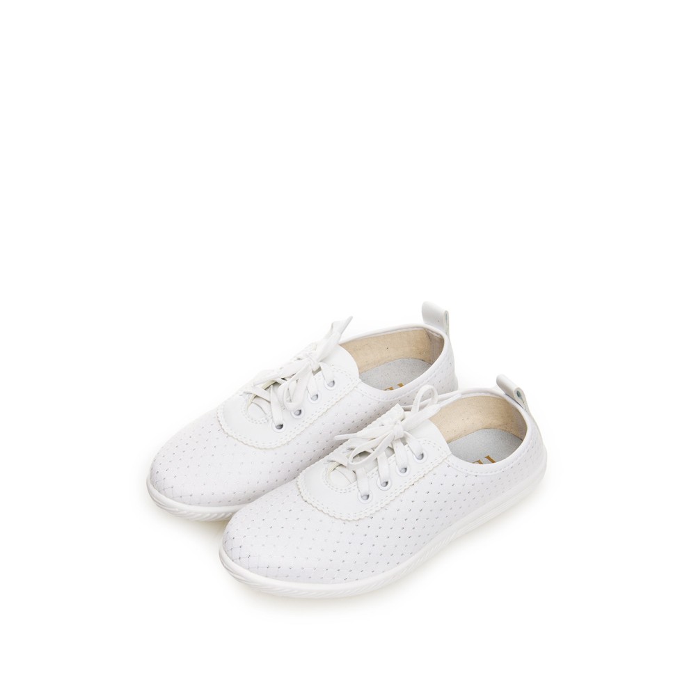 Кеды женские из текстиля с натуральной подкладкой цвет белый