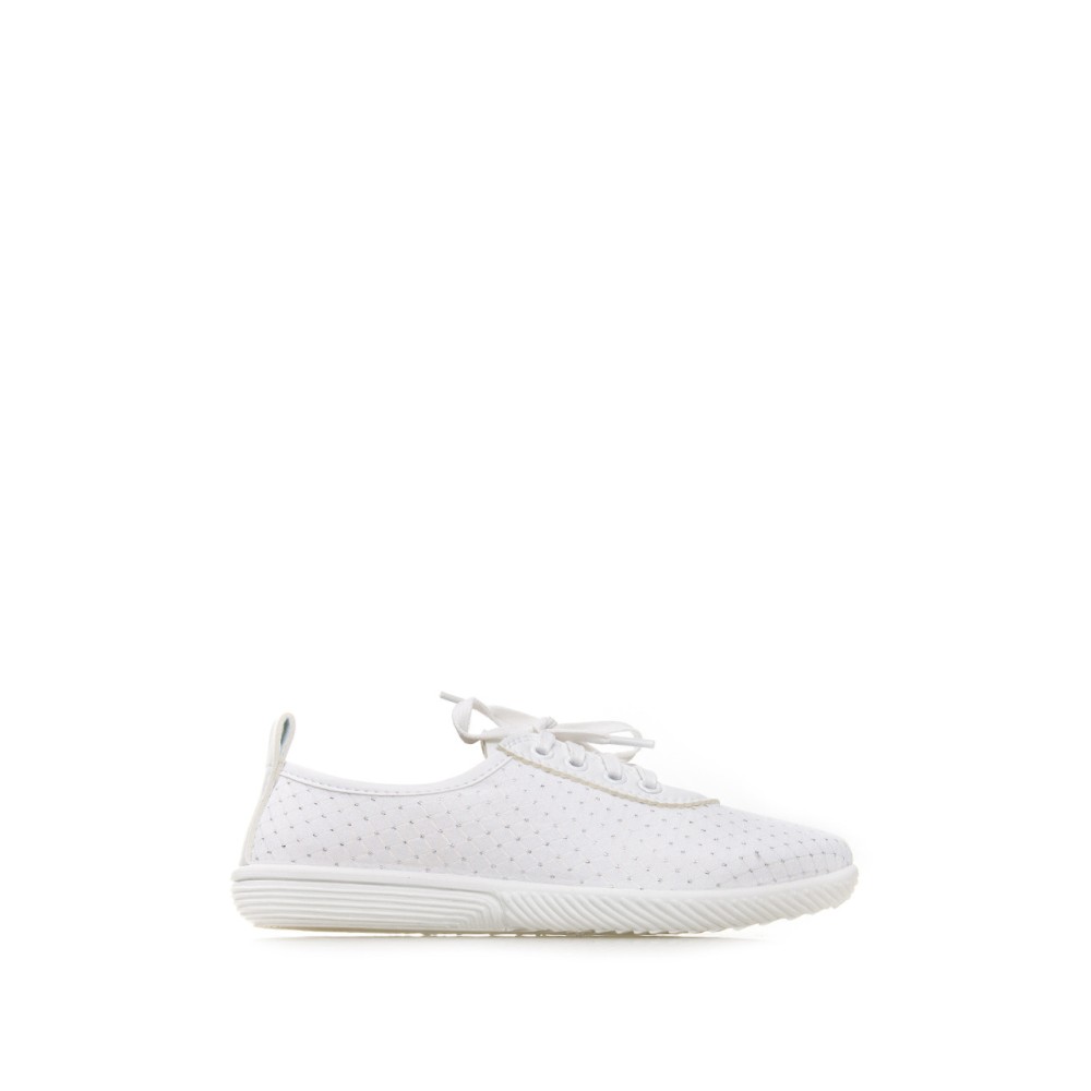 Кеды женские из текстиля с натуральной подкладкой цвет белый